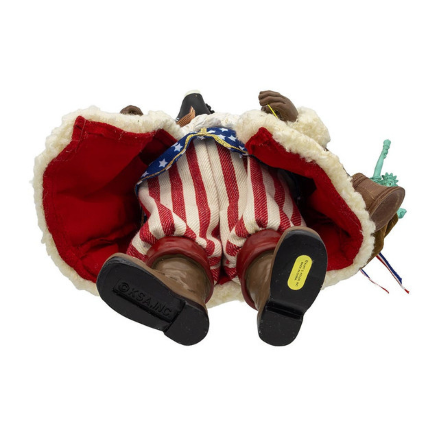 11" Fabriché™ 250th Anniversary of America Musical Santa – Patriotic Christmas Décor Figure