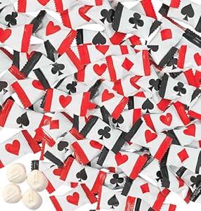 216ct Bulk Casino Buttermints – Individually Wrapped Mint Candy for Poker Nights, Casino Party Favors, Vegas Theme Decorations, Game Night Snacks, Graduation Candy Buffets, Bachelor Parties, Birthday Celebrations, and Event Table Treats - Tree Treasures