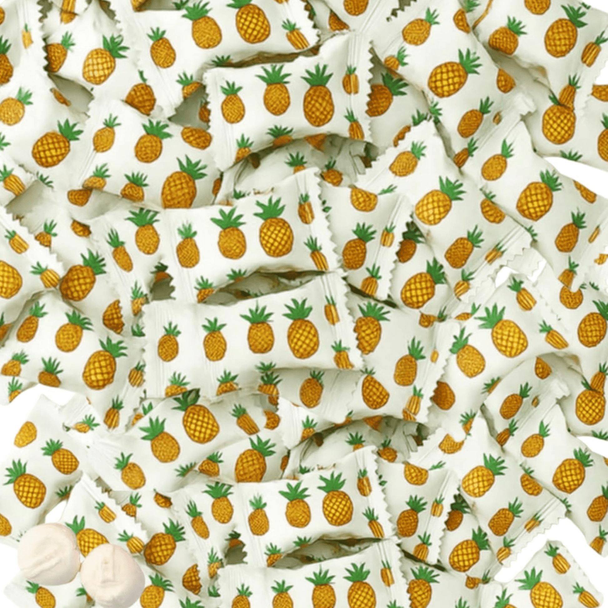 216ct Bulk Summer Butter mints – Individually Wrapped Butter Mints for Tropical Candy Buffets, Beach Parties, and Celebration Favors, Pineapple Wrapper Mint Flavor - Tree Treasures
