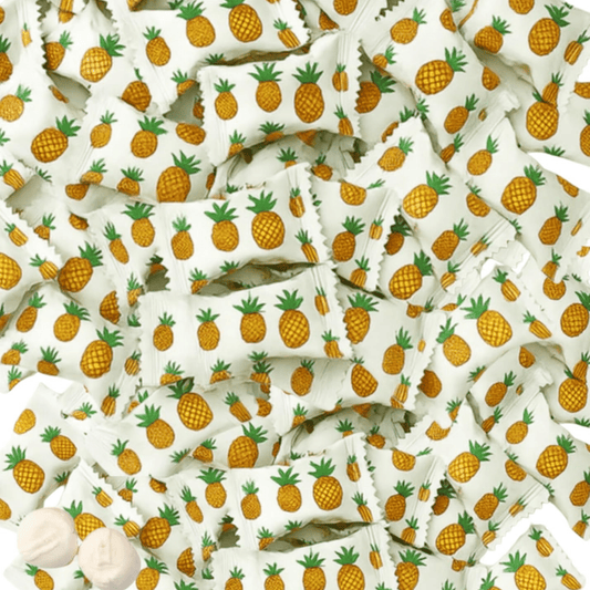 216ct Bulk Summer Butter mints – Individually Wrapped Butter Mints for Tropical Candy Buffets, Beach Parties, and Celebration Favors, Pineapple Wrapper Mint Flavor - Tree Treasures