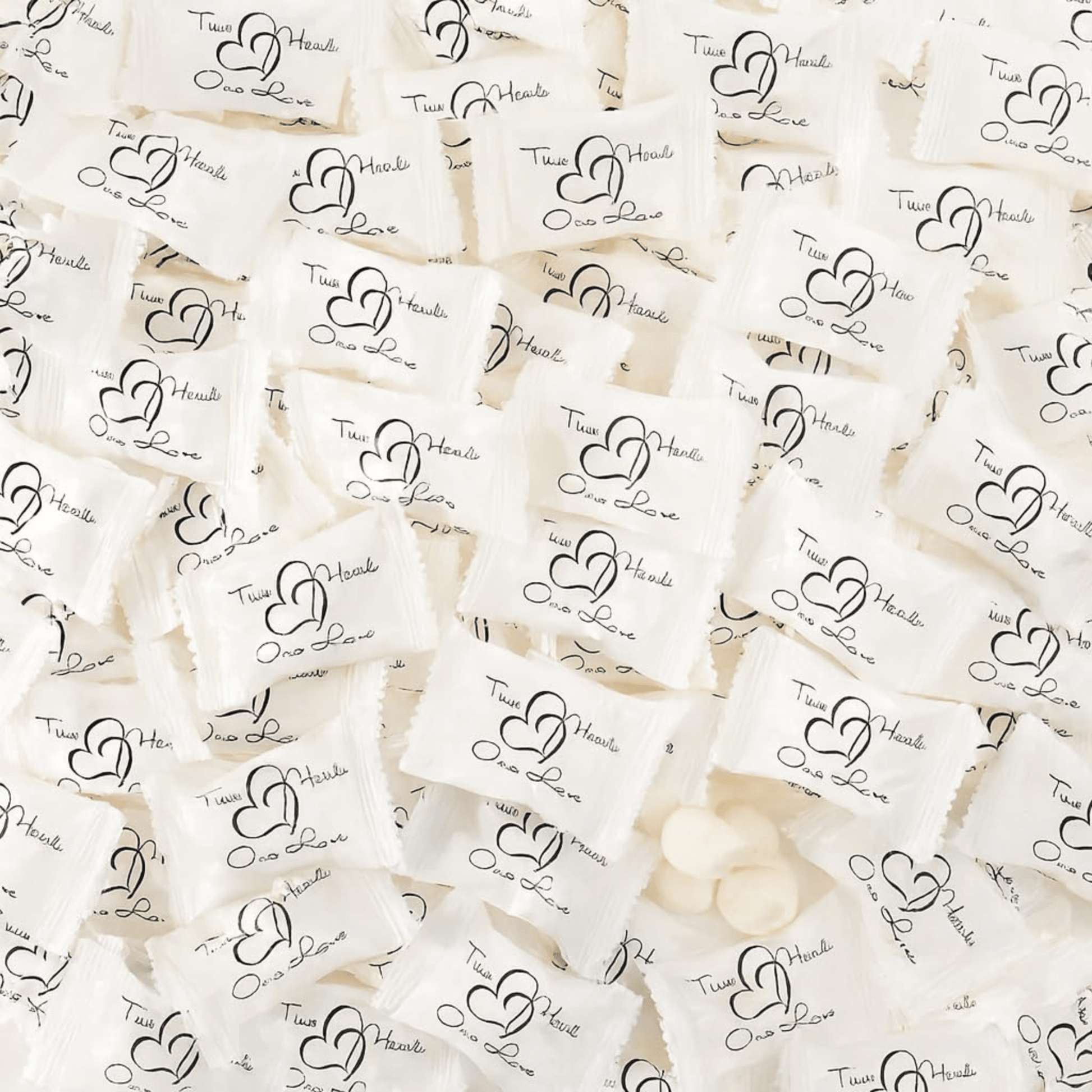 216ct Butter Mints Bulk Candy – "Two Hearts" Buttermints Individually Wrapped for Guests, Thank You Mints, and Wedding Welcome Bag Stuffers - Tree Treasures