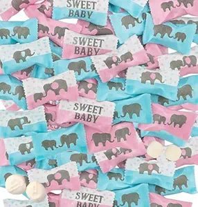 216ct Team Pink & Blue Baby Shower Buttermints - Tree Treasures