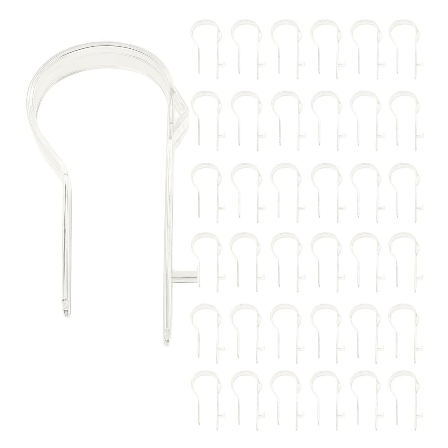 24pk Pew Clips for Wedding Bows – 6" Heavy Duty Clear Plastic Bow Holders for Church Pews and Chairs – Ideal Pew Bows for Wedding Ceremony Aisle Ceremony to Hang Pew Flowers (24pk) - Tree Treasures