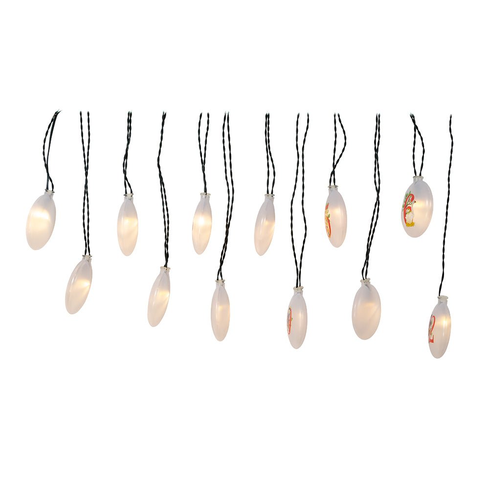 27.5 ft 12 Days of Christmas Vintage LED String Lights – Warm White, UL, Indoor/Outdoor - Tree Treasures