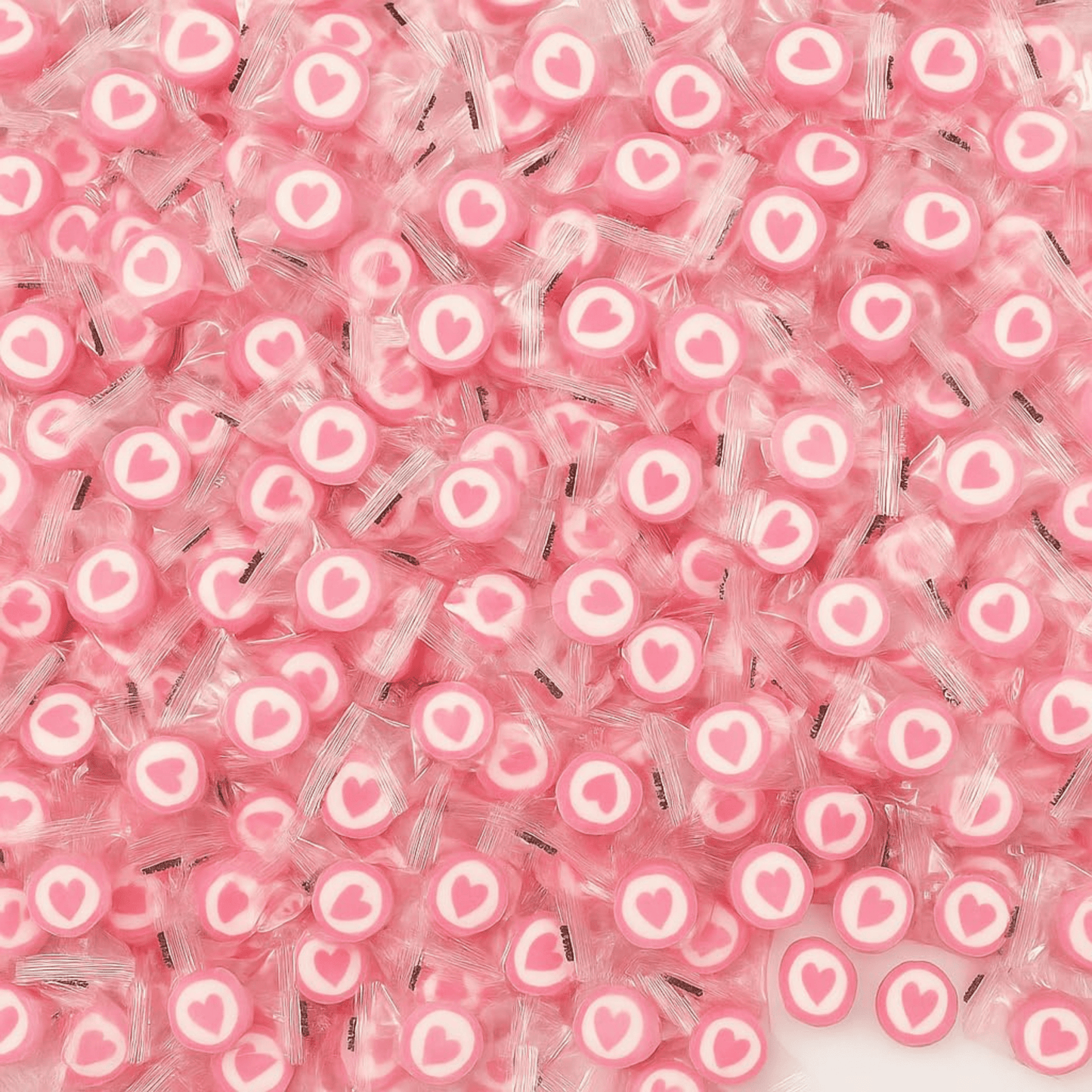 300pk Wedding Mints – 2 LB Pink Hard Candy Individually Wrapped with Heart, Individually Wrapped Candy Bulk – Sweet Buffet Favors for Baby Showers, Valentines, Weddings (Strawberry) - Tree Treasures