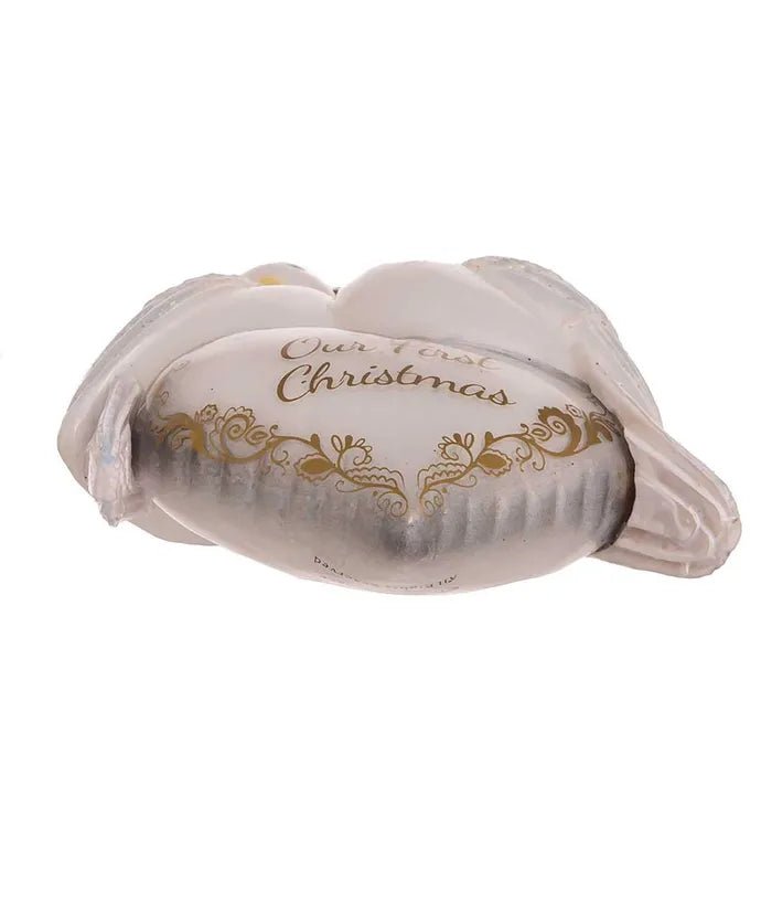 4.75 - Inch Doves First Christmas Heart Ornament – Noble Gems - Tree Treasures