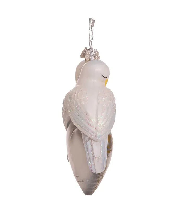 4.75 - Inch Doves First Christmas Heart Ornament – Noble Gems - Tree Treasures