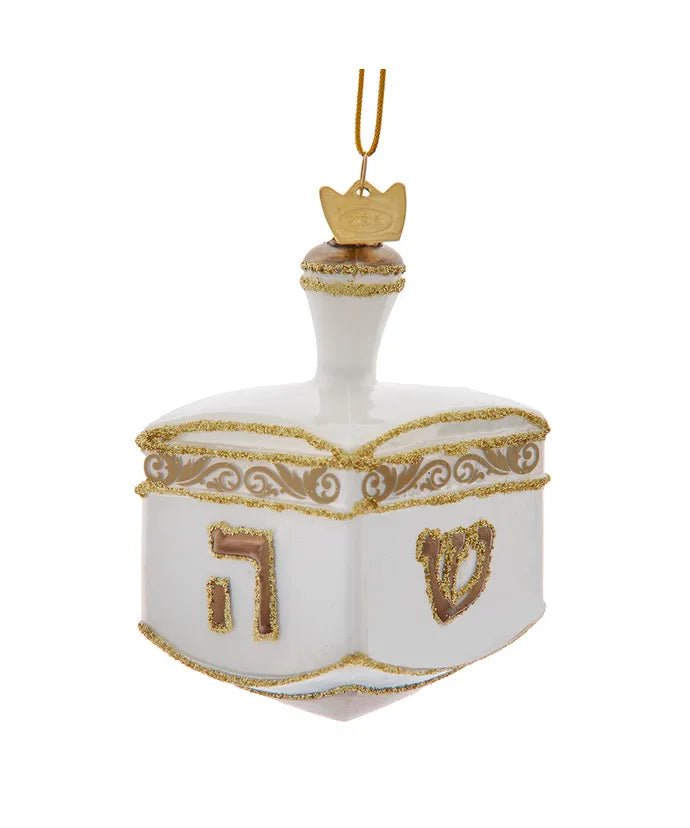 5 - Inch Glass Dreidel Ornament – Noble Gems by Kurt Adler - Tree Treasures