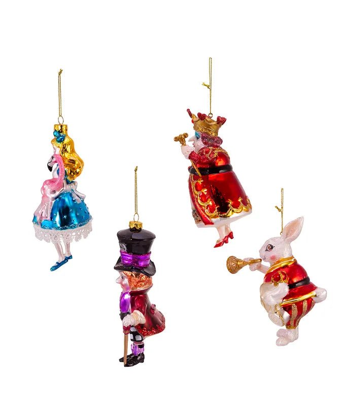Alice in Wonderland Ornament Set – Noble Gems (4 Pieces) - Tree Treasures