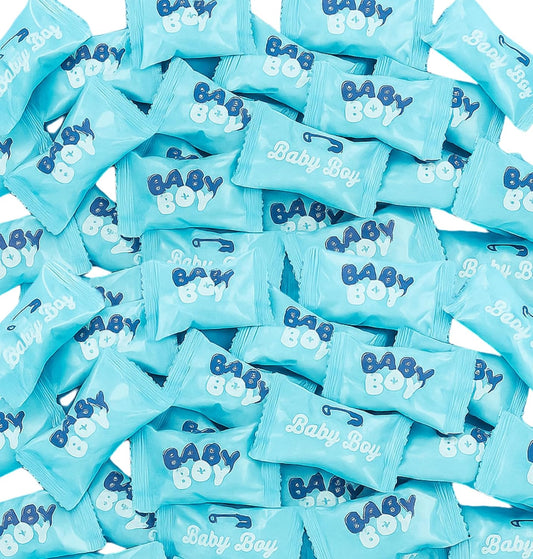 Baby Boy Buttermints 216ct – For Baby Shower Favors, Blue Buttermints Individually Wrapped in Bulk, Baby Shower Games & Gender Reveal Prizes, Baby Boy Candy Treats - Tree Treasures