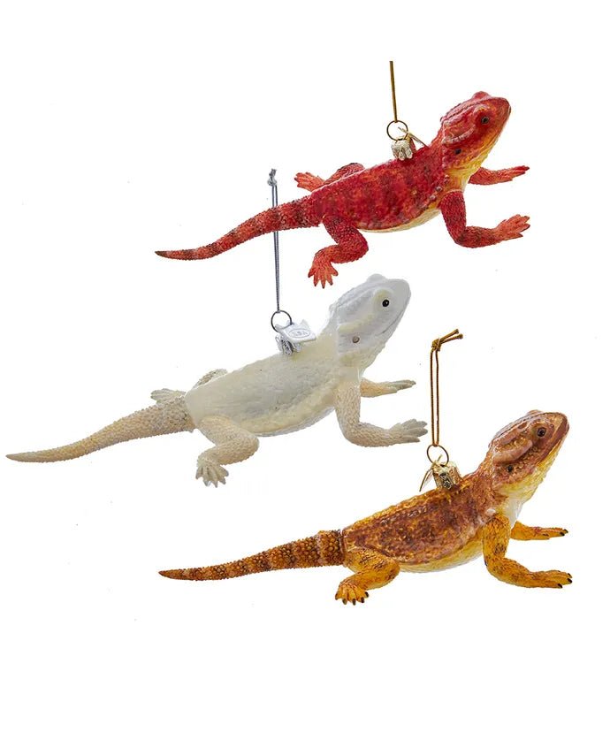 Bearded Dragon Ornament Set – 3 Assorted – Noble Gems - Tree Treasures