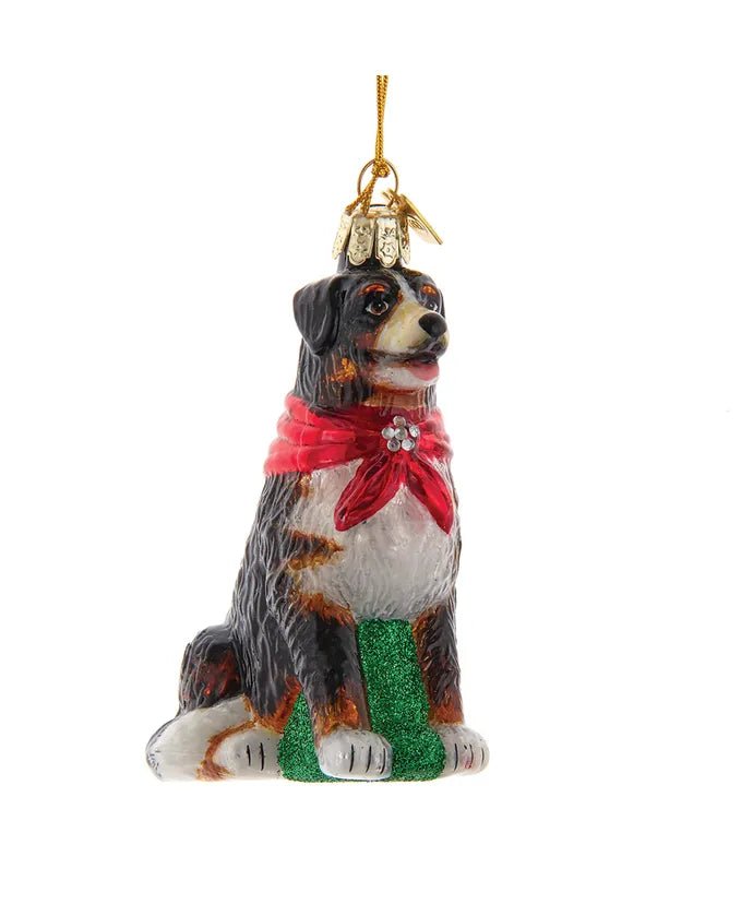 Bernese Mountain Dog Glass Ornament – Noble Gems - Tree Treasures