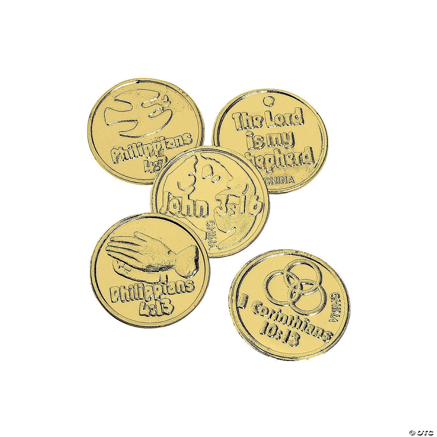 Bible Verse Gold Coins - 144 Pack - Tree Treasures