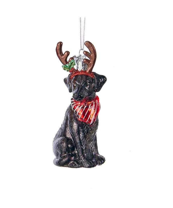 Black Labrador Retriever Glass Ornament – Noble Gems - Tree Treasures