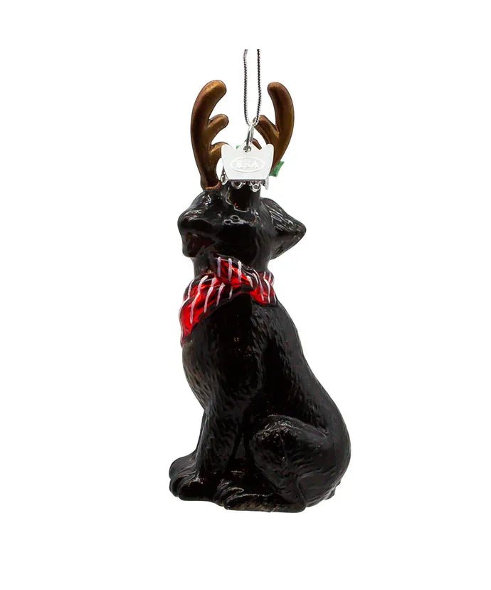 Black Labrador Retriever Glass Ornament – Noble Gems - Tree Treasures