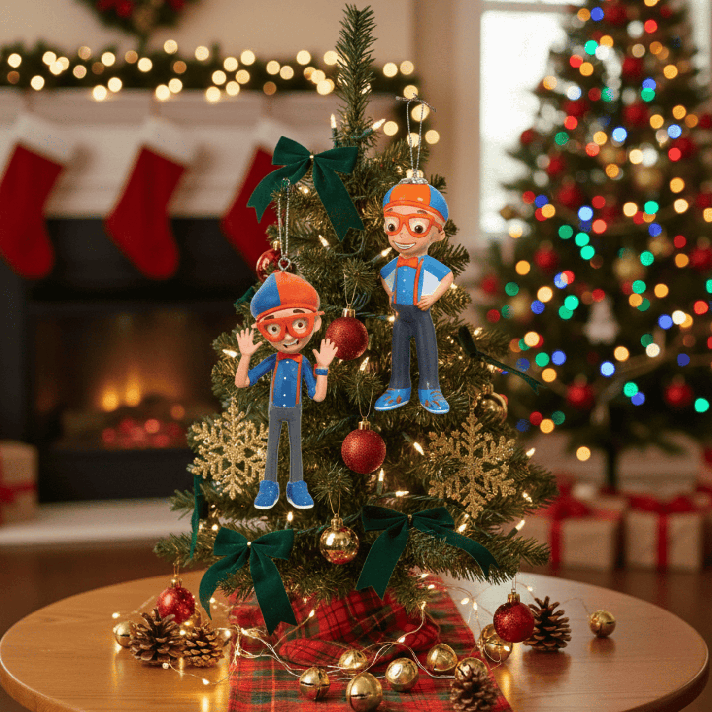 Blippi Holiday Ornament Bundle – Includes Blow Mold & Decoupage Ornaments by Kurt Adler – Fun Christmas Decorations - Tree Treasures