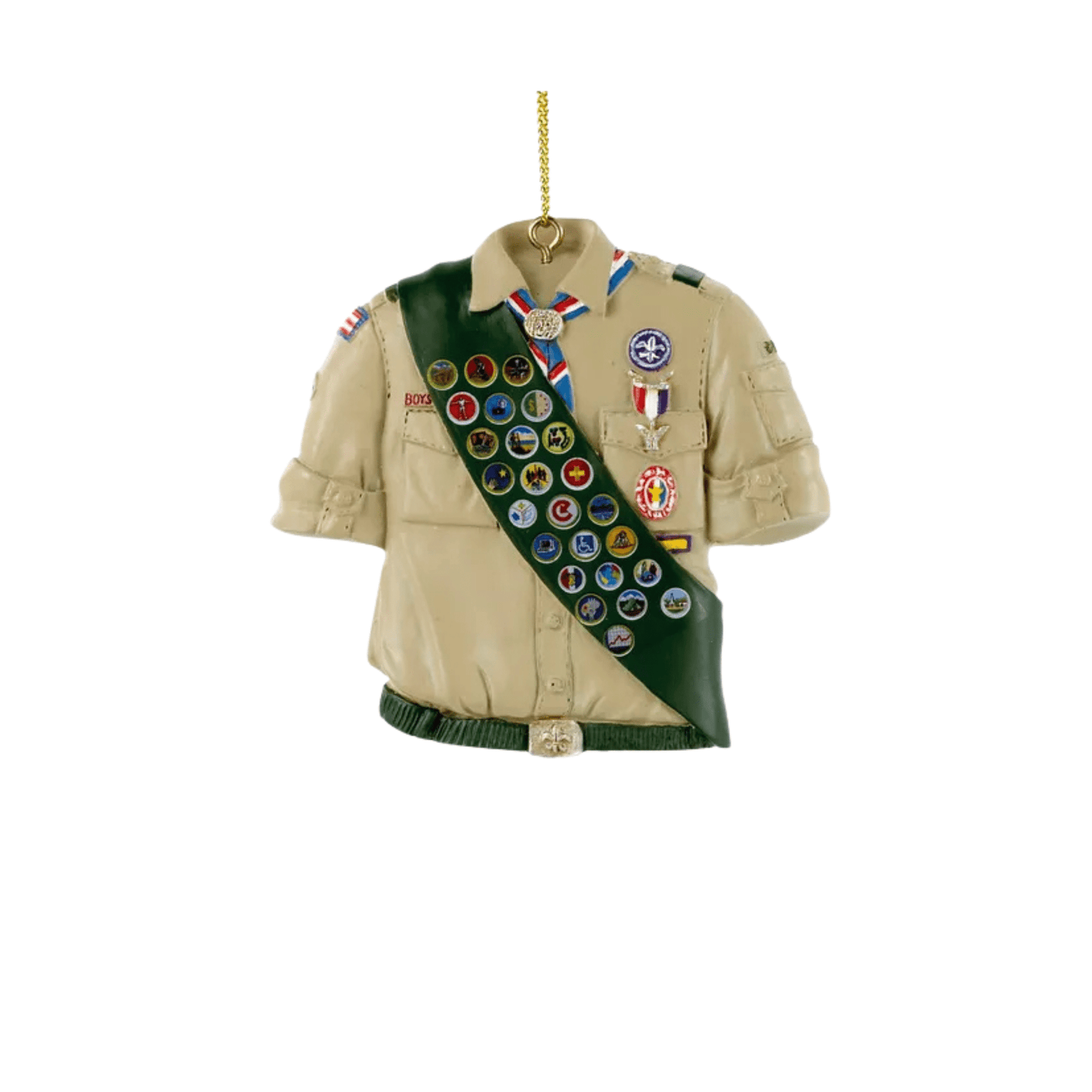 Boy Scouts Shirt With Sash Ornament - Tree Treasures