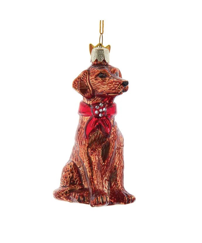 Brown Labrador Retriever Glass Ornament – Noble Gems - Tree Treasures