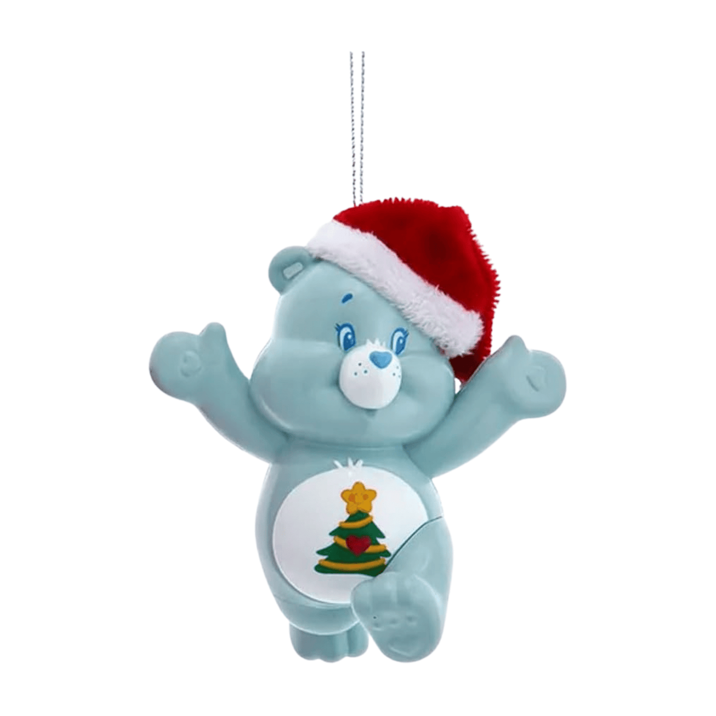 Care Bears Christmas Wishes Bear Ornament – Santa Hat Holiday Decor - Tree Treasures