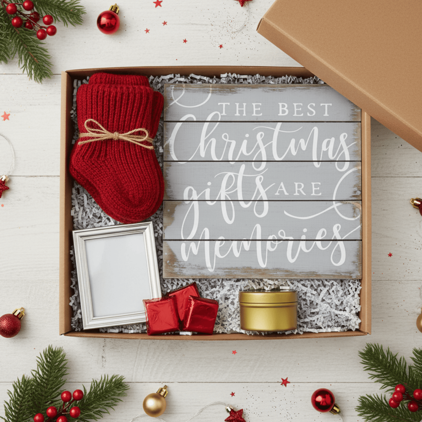 Christmas Gifts Wooden Sign – “The Best Christmas Gifts Are the Memories” - Tree Treasures