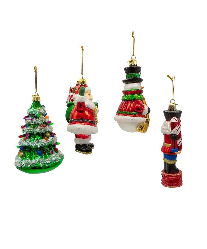 Christmas Ornament Box Set – 4 - Piece – 3"–5.75" – Noble Gems - Tree Treasures