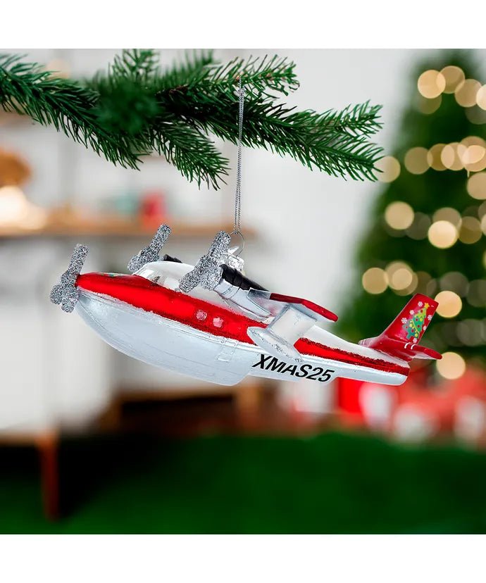 Christmas Sea Plane Ornament – 6 - Inch Noble Gems - Tree Treasures