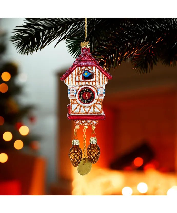 Cuckoo Clock Glass Ornament – Noble Gems Collection - Tree Treasures