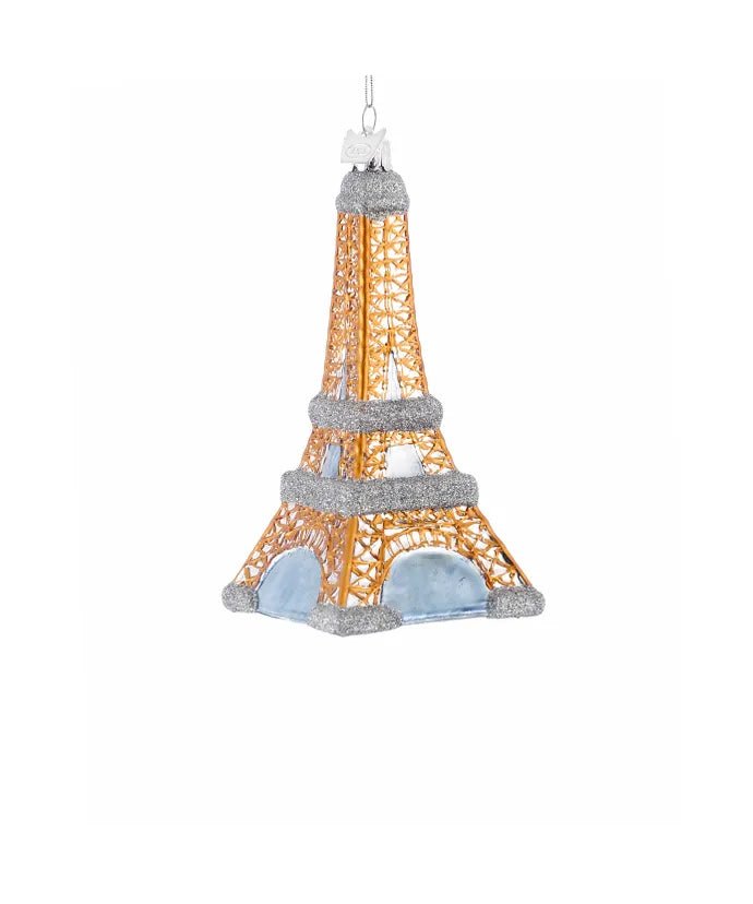 Eiffel Tower Glass Ornament – 5 - Inch Noble Gems - Tree Treasures