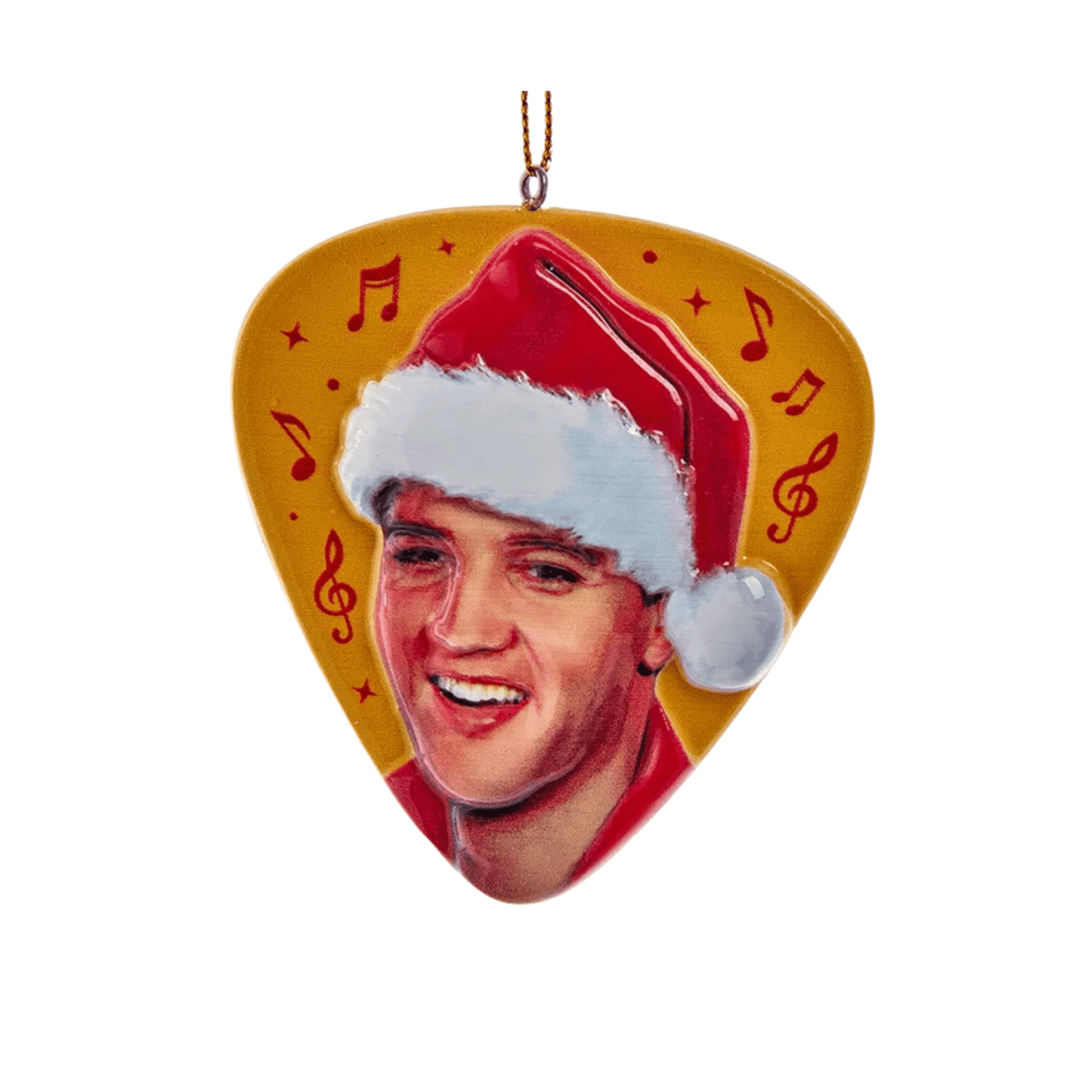 Elvis Presley® 3D Double - Sided Elvis in Santa Hat Ornament – Festive Holiday Décor by Kurt Adler - Tree Treasures