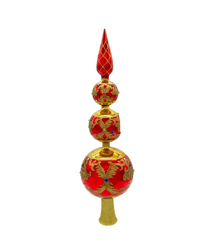 Finial Angel Treetop with Reflector – 15.75 - Inch – Kurt Adler - Tree Treasures