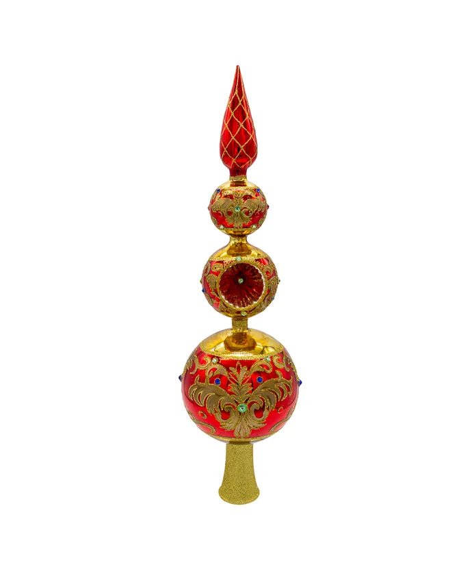 Finial Angel Treetop with Reflector – 15.75 - Inch – Kurt Adler - Tree Treasures