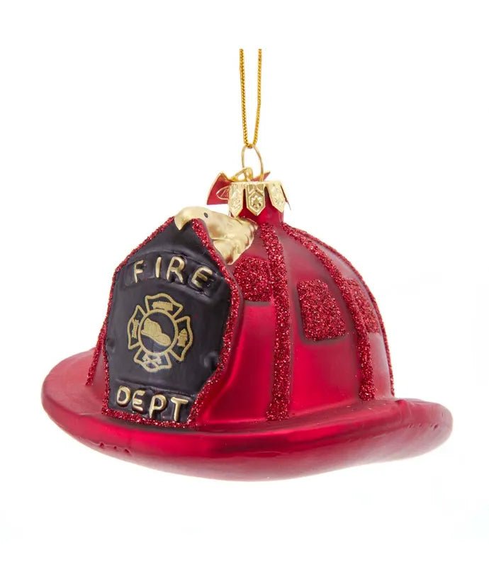 Fireman Helmet Glass Ornament – Noble Gems - Tree Treasures