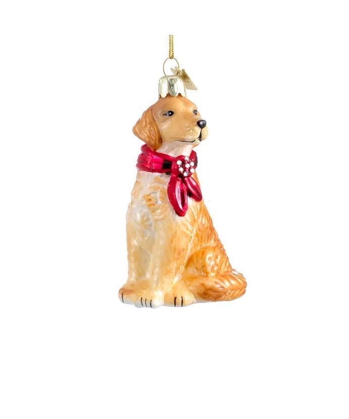 Golden Retriever Glass Ornament – Noble Gems - Tree Treasures