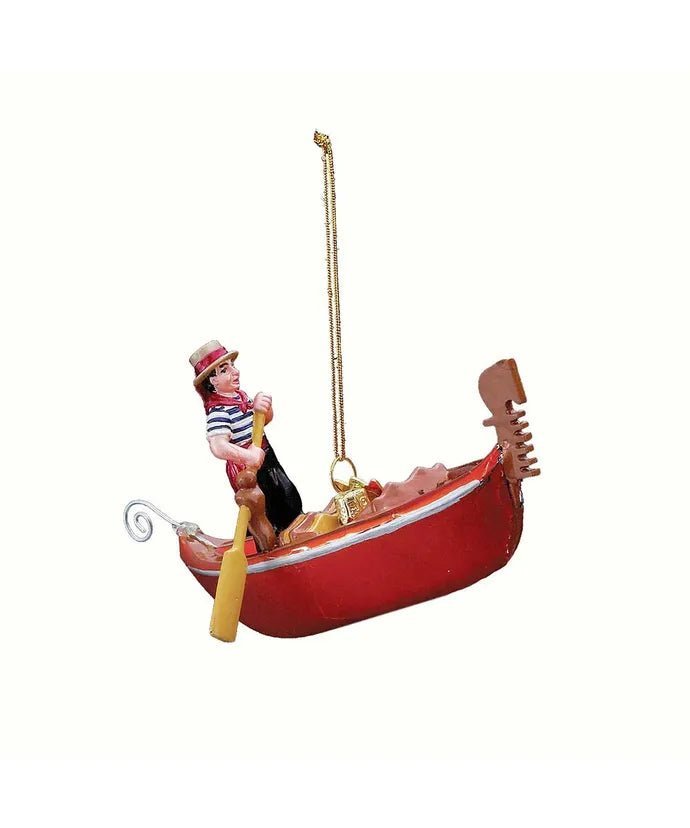 Gondola Glass Ornament – 5 - Inch Noble Gems by Kurt Adler - Tree Treasures