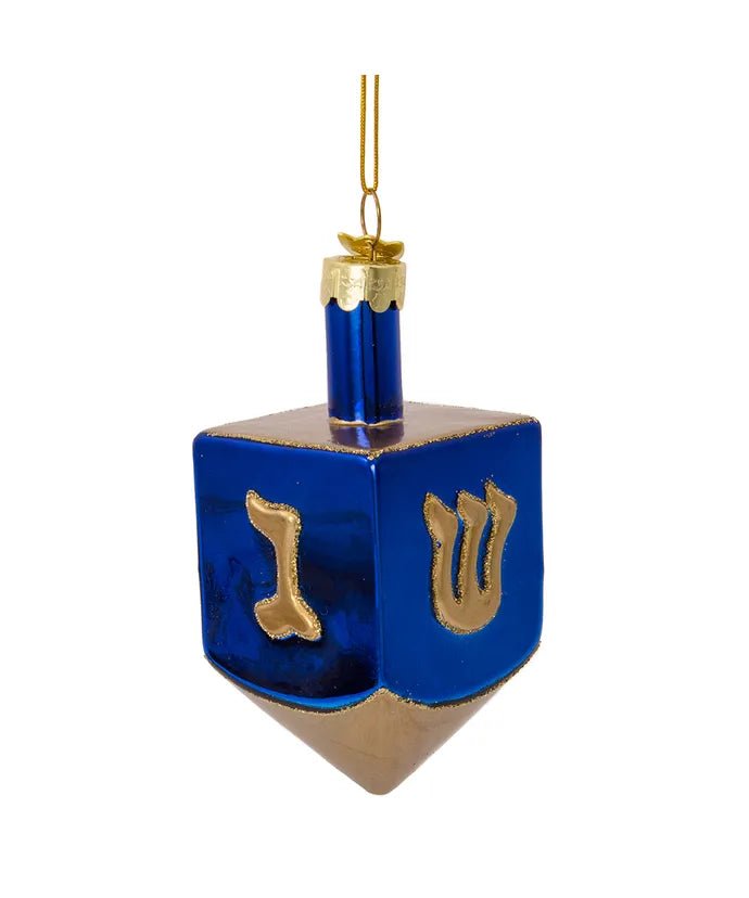 Hanukkah Ornament Set – 3 - Piece Glass – Noble Gems - Tree Treasures