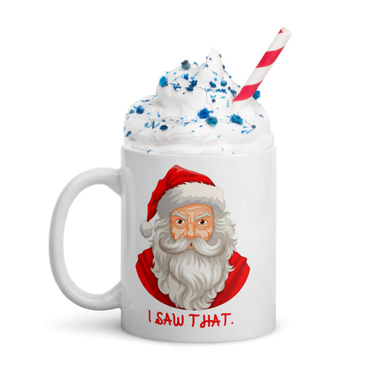 "I Saw That" Santa Mug - Tree Treasures