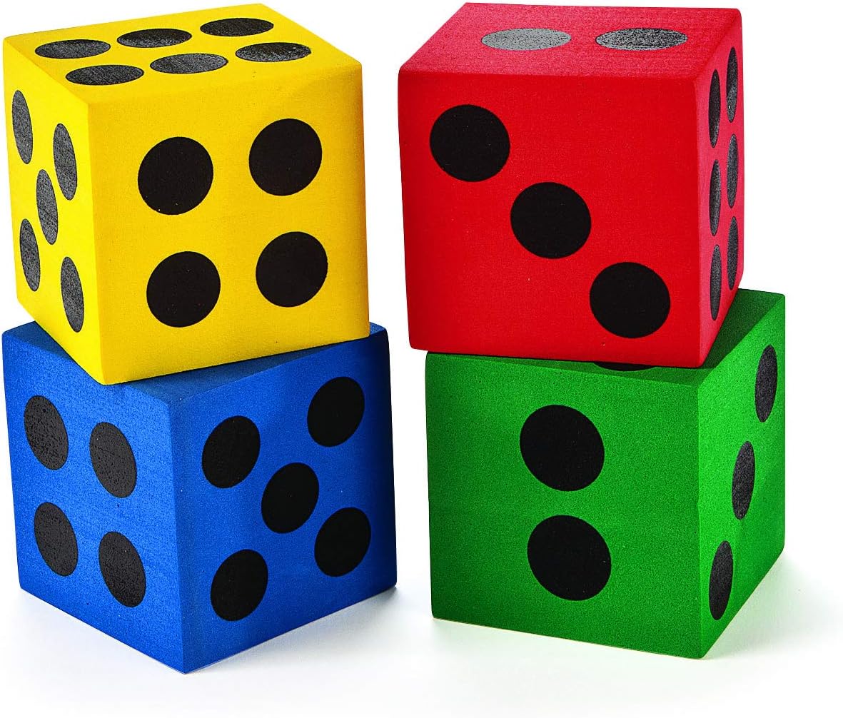 Jumbo Foam Playing Dice - 12 Pack - Tree Treasures