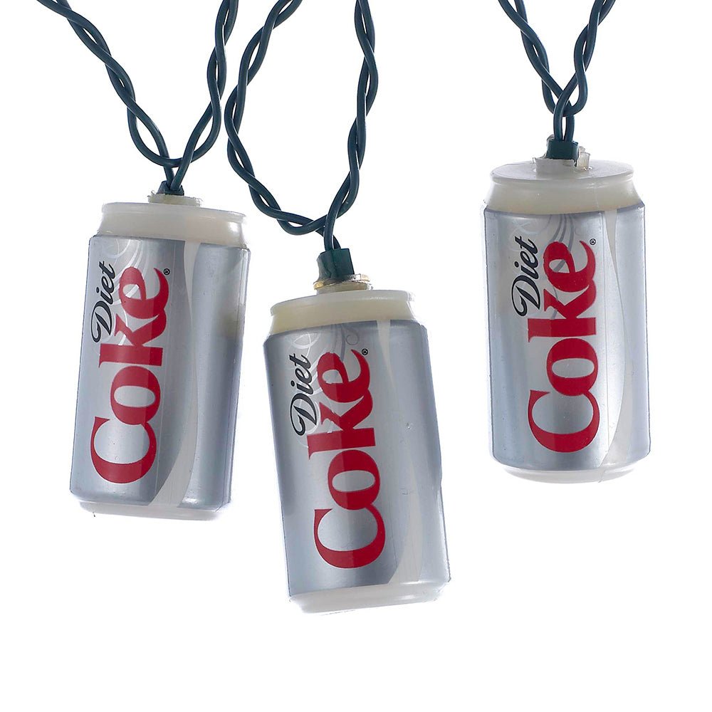KURT ADLER 10/L PLASTIC DIET COKE CAN LIGHT SET - Tree Treasures