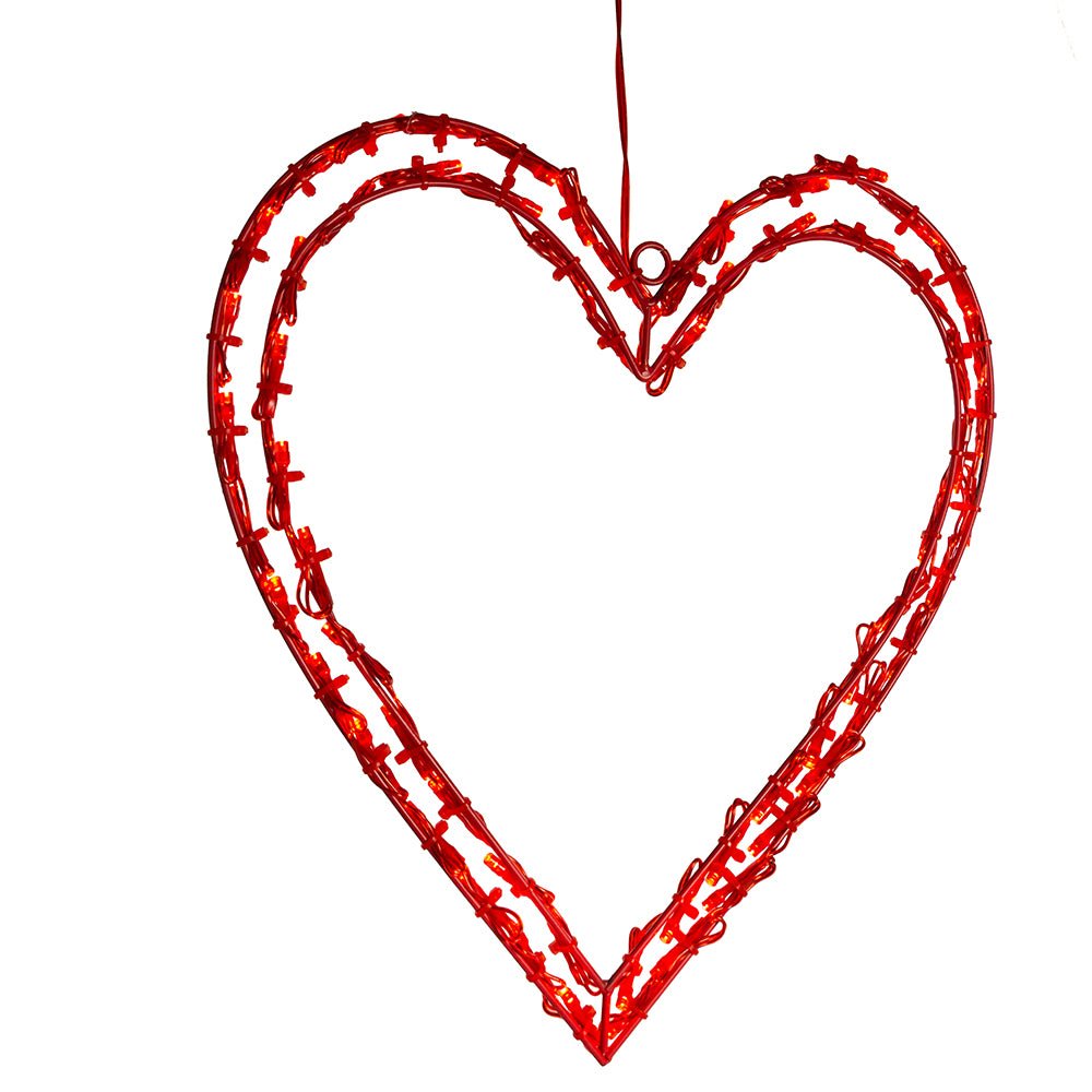 KURT ADLER 12" RED LED HEART WALL DECOR - Tree Treasures