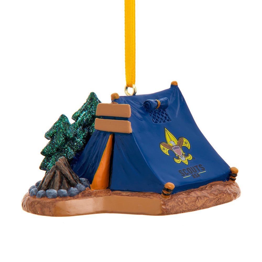KURT ADLER 1.625" SCOUTING AMERICA PERSONALIZED TENT - Tree Treasures