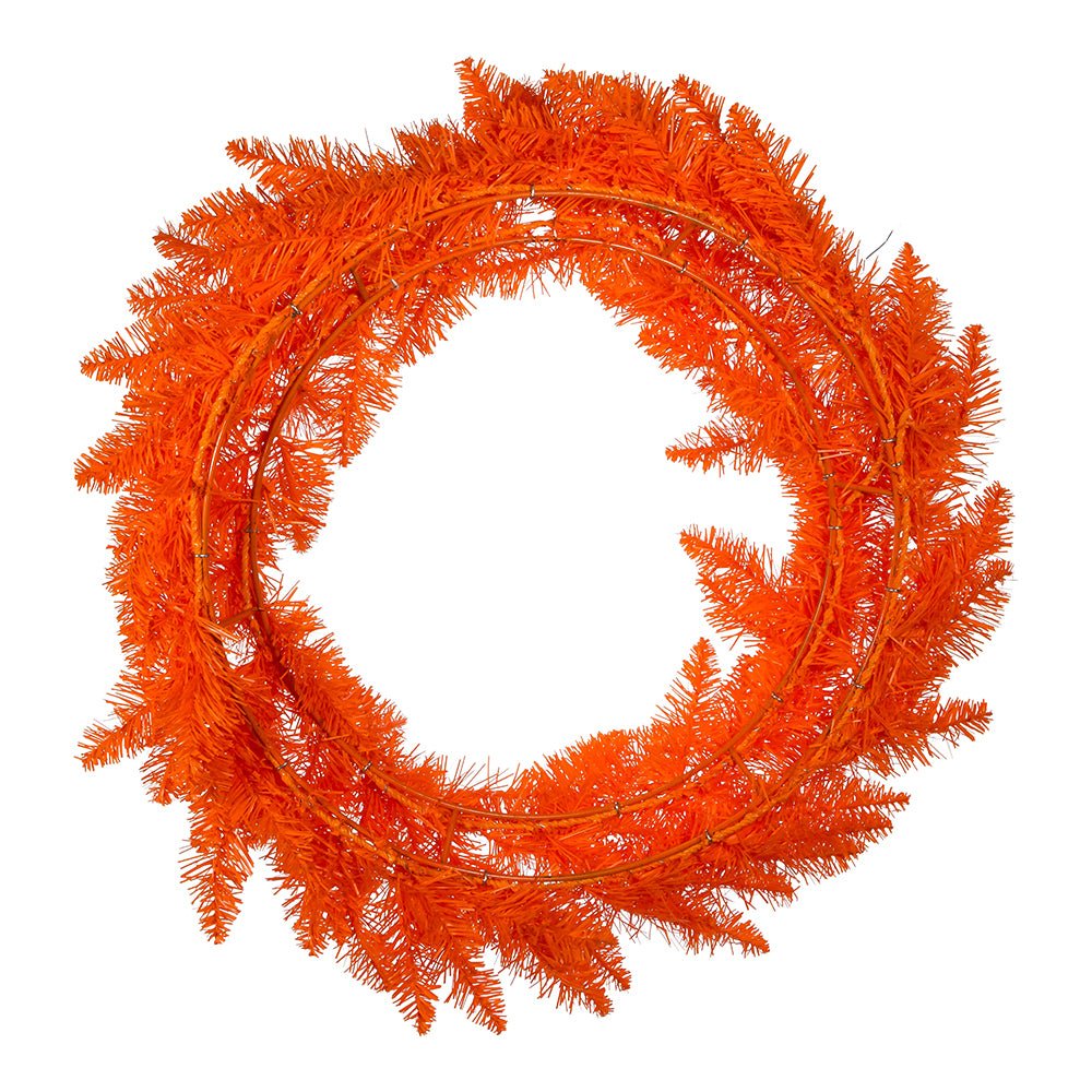 KURT ADLER 24" UNLIT ORANGE WREATH - Tree Treasures