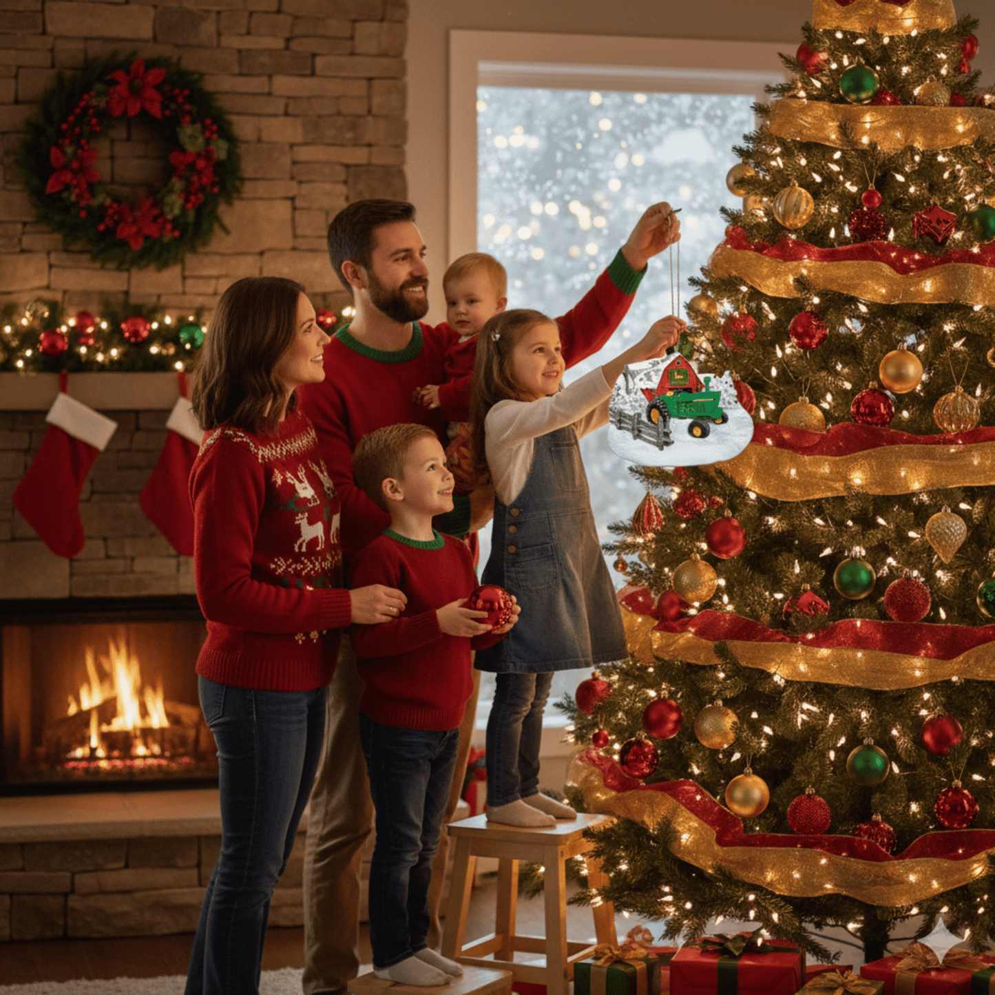 KURT ADLER 2.75" RESIN JOHN DEERE ORNAMENT - Tree Treasures