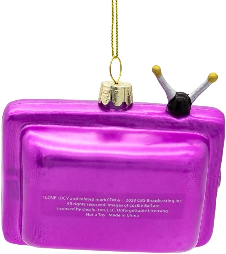 Kurt Adler 3.5" I Love Lucy® Retro Glass TV Ornament - Tree Treasures