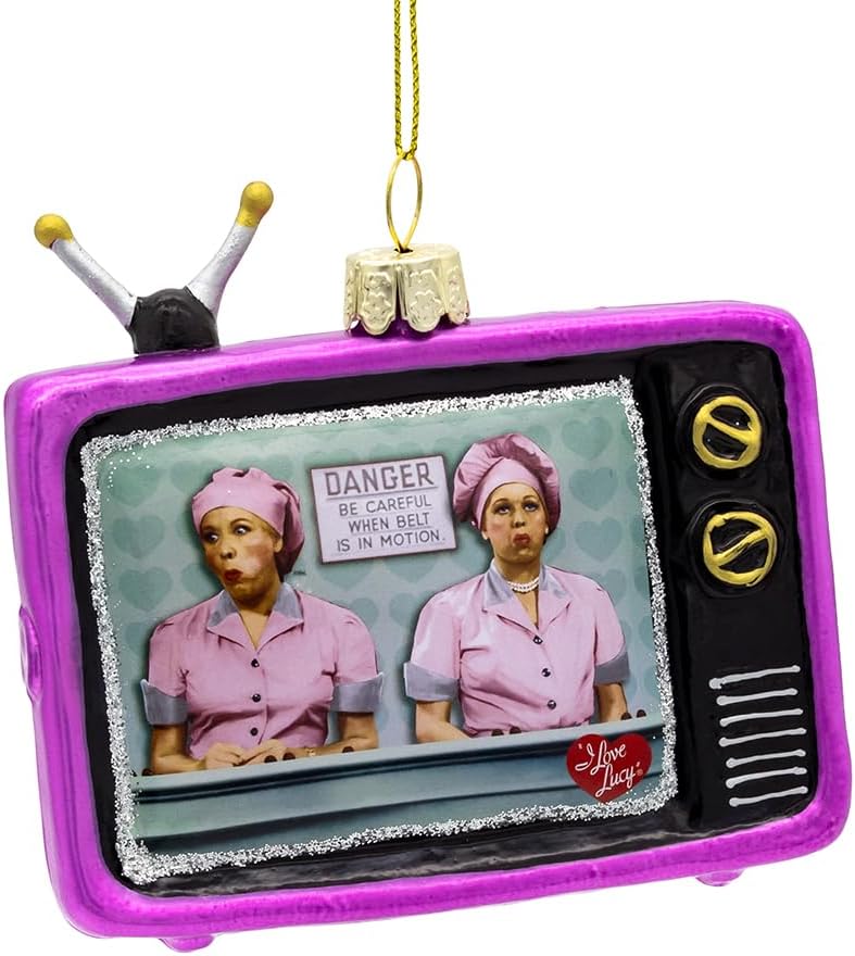 Kurt Adler 3.5" I Love Lucy® Retro Glass TV Ornament - Tree Treasures