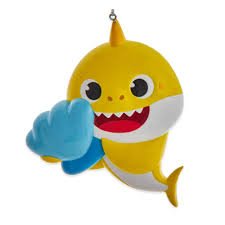 Kurt Adler 3.7" Resin Baby Shark Personalized Ornament - Tree Treasures