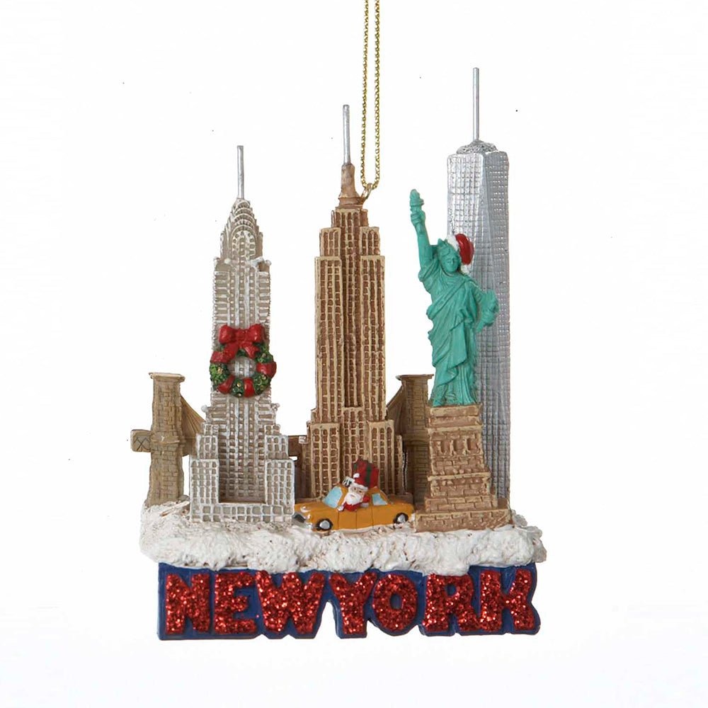 KURT ADLER 3.75" CITY TRAVEL NEW YORK ORNAMENT - Tree Treasures