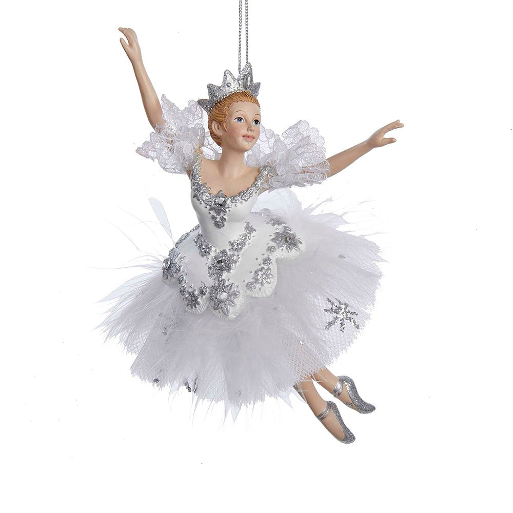 KURT ADLER 6.75" SNOW QUEEN BALLERINA ORNAMENT - Tree Treasures