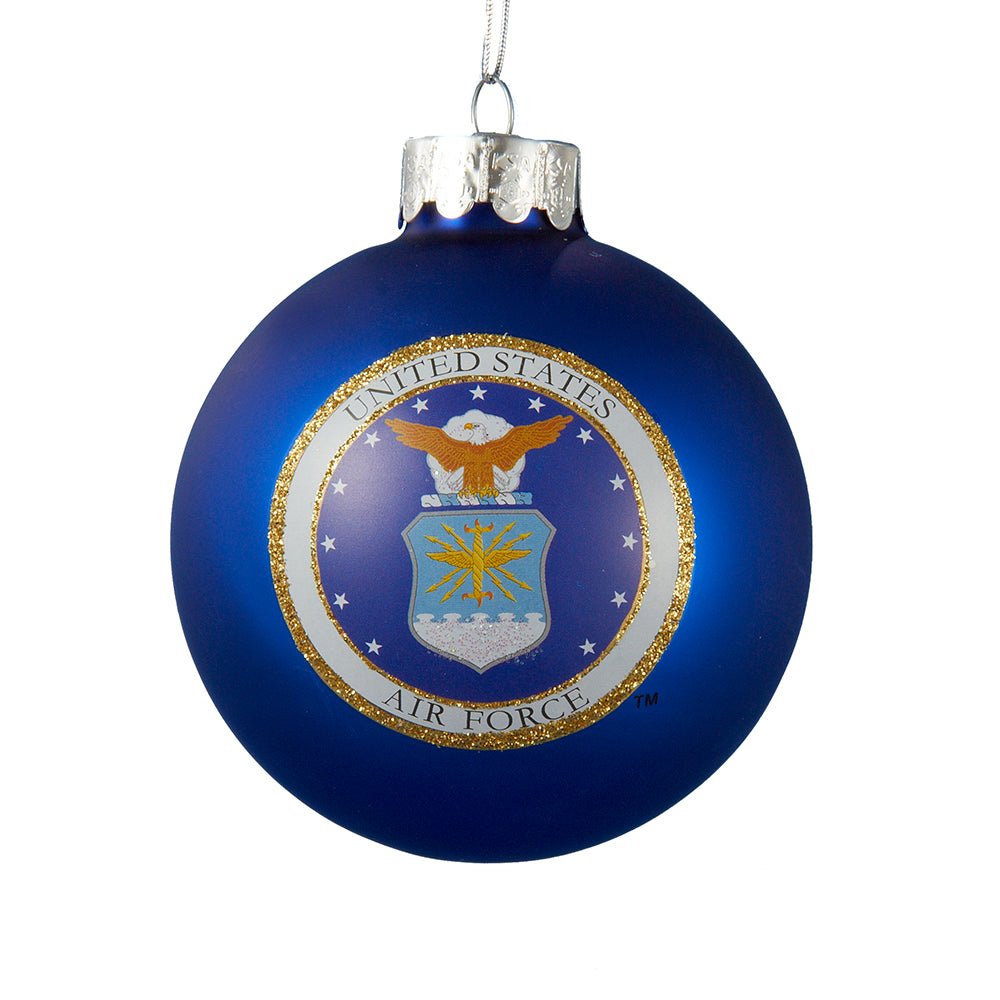 KURT ADLER 80MM GLASS U.S. AIR FORCE BALL - Tree Treasures