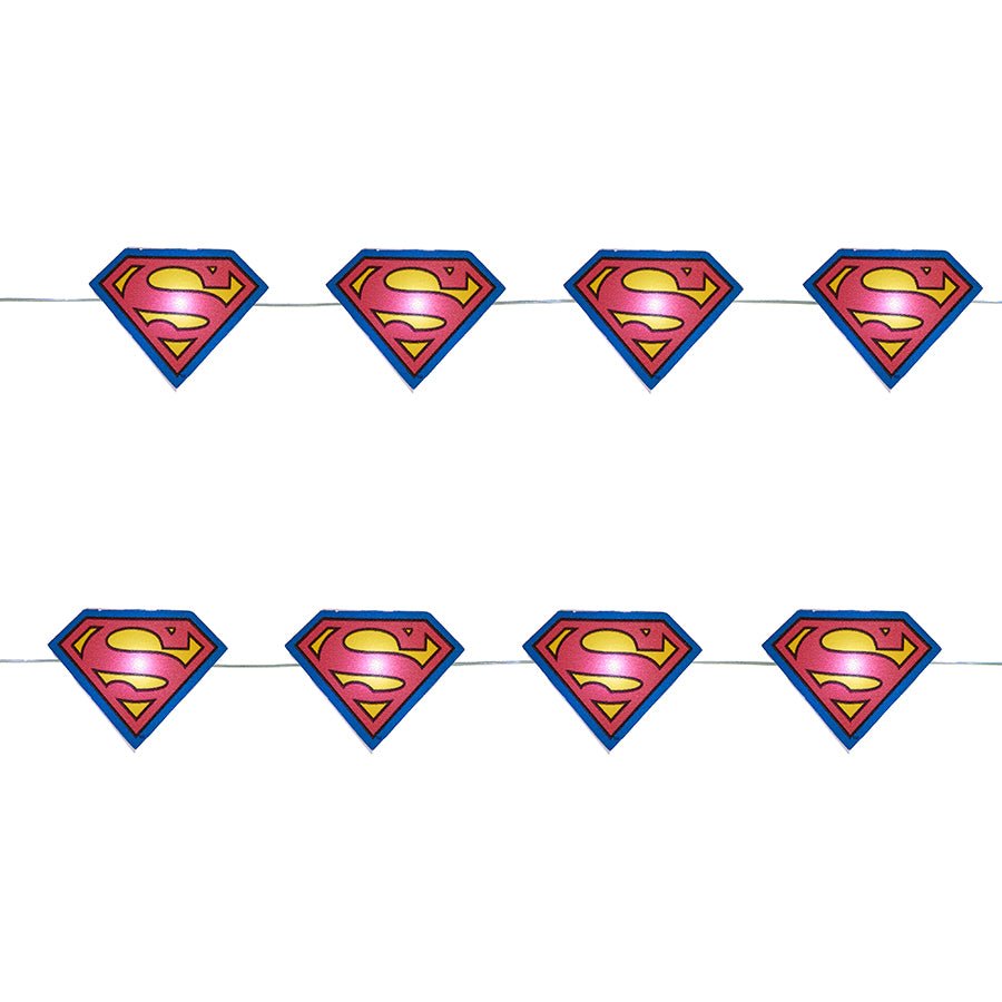 Kurt Adler 9' Superman™ LED Fairy Light Set – Battery Operated with Timer - Tree Treasures