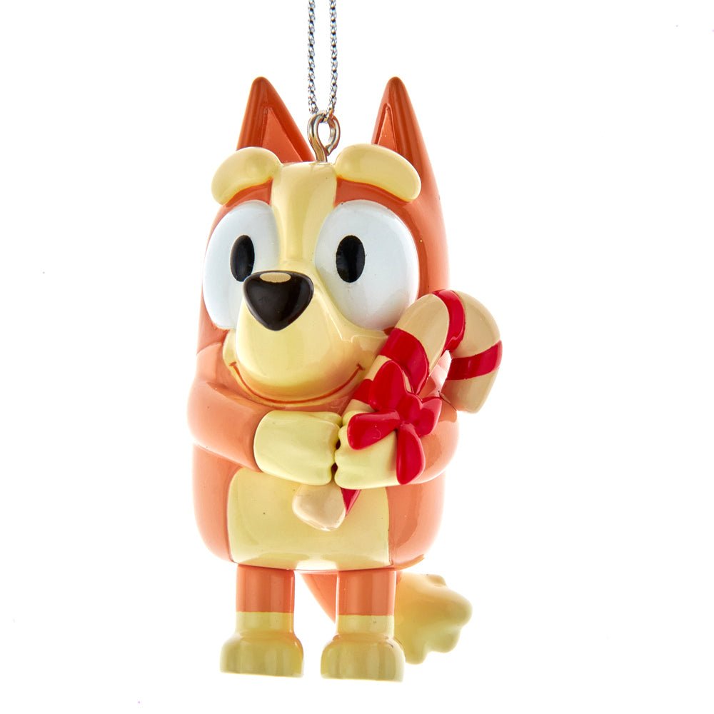 Kurt Adler Bluey™ Bingo With Candy Cane Blow Mold Ornament - Tree Treasures